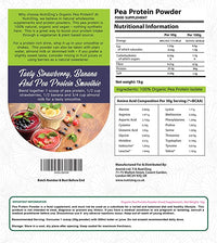 Award Winning Vegan Pea Protein Powder 1kg Pouch | Organic & Pure - No Soy, No Gluten - Keto & Paleo | Made in UK by NutriZing