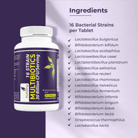 BioCultures Complex - 16 Live Strains with 30 Billion CFU/Serving for Digestive Wellbeing | With Lactobacillus Acidophilus and Bifidobacterium | Made in UK by Nutrizing