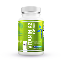 Vegan Vitamin K2 MK-7 600mcg | 90 Capsules | Supports Maintenance of Normal Bones | Made in UK by NutriZing