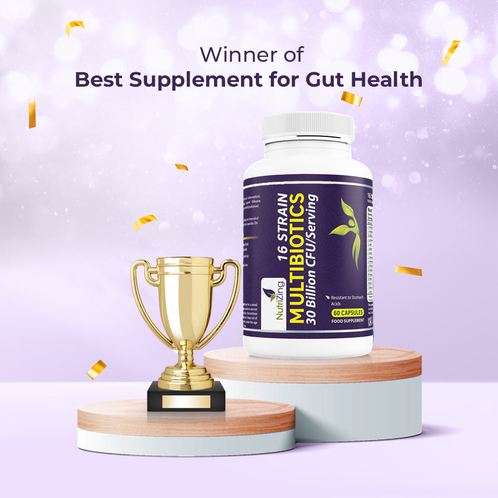 BioCultures Complex - 16 Live Strains with 30 Billion CFU/Serving for Digestive Wellbeing | With Lactobacillus Acidophilus and Bifidobacterium | Made in UK by Nutrizing